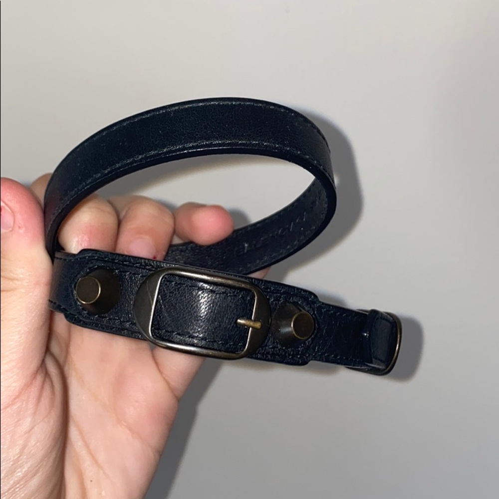 Balenciaga Arena Double Tour Leather Bracelet - Picture 4 of 6